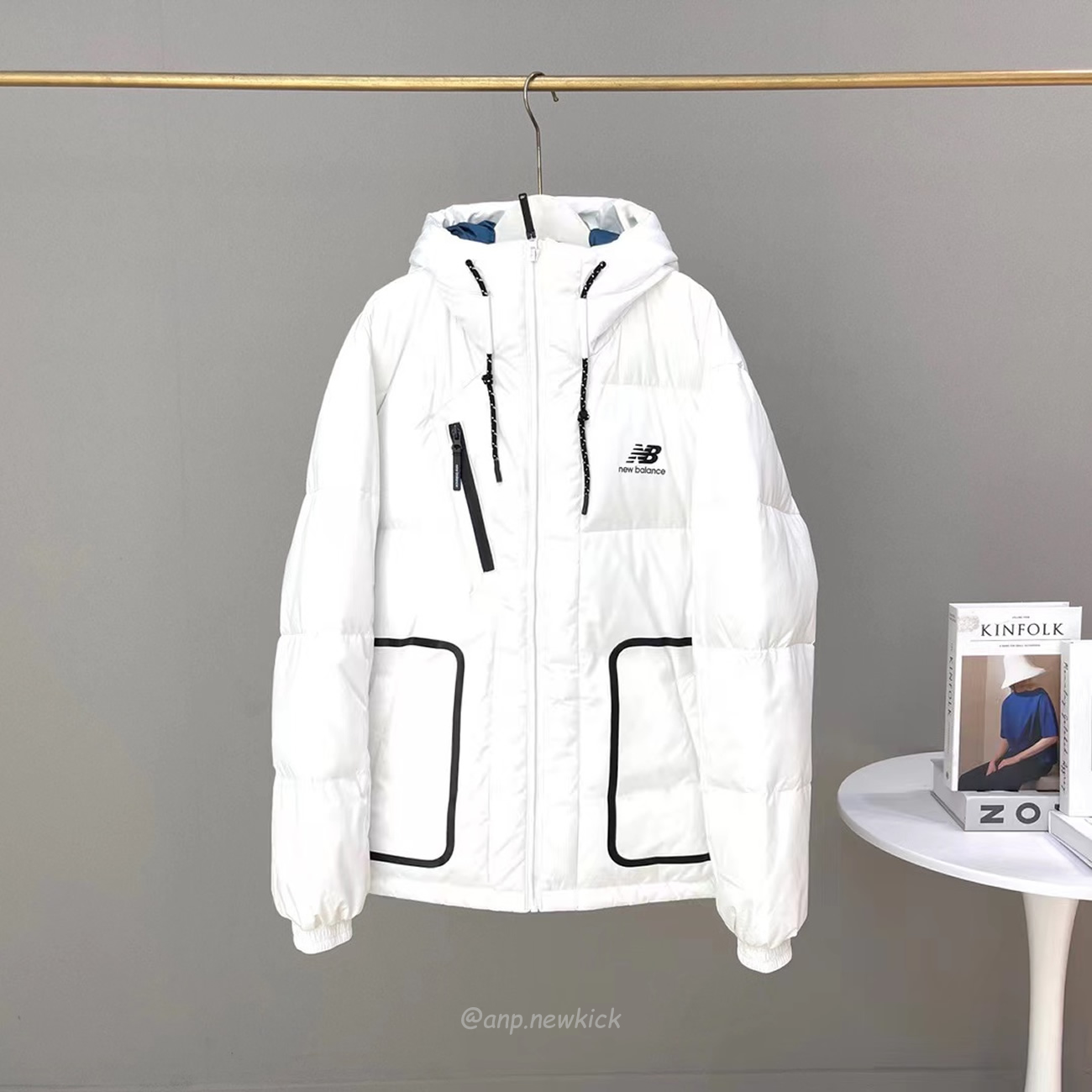 New Balance Nb Thickened Warm Down Jacket White Beige Black (10) - www.newkick.vip